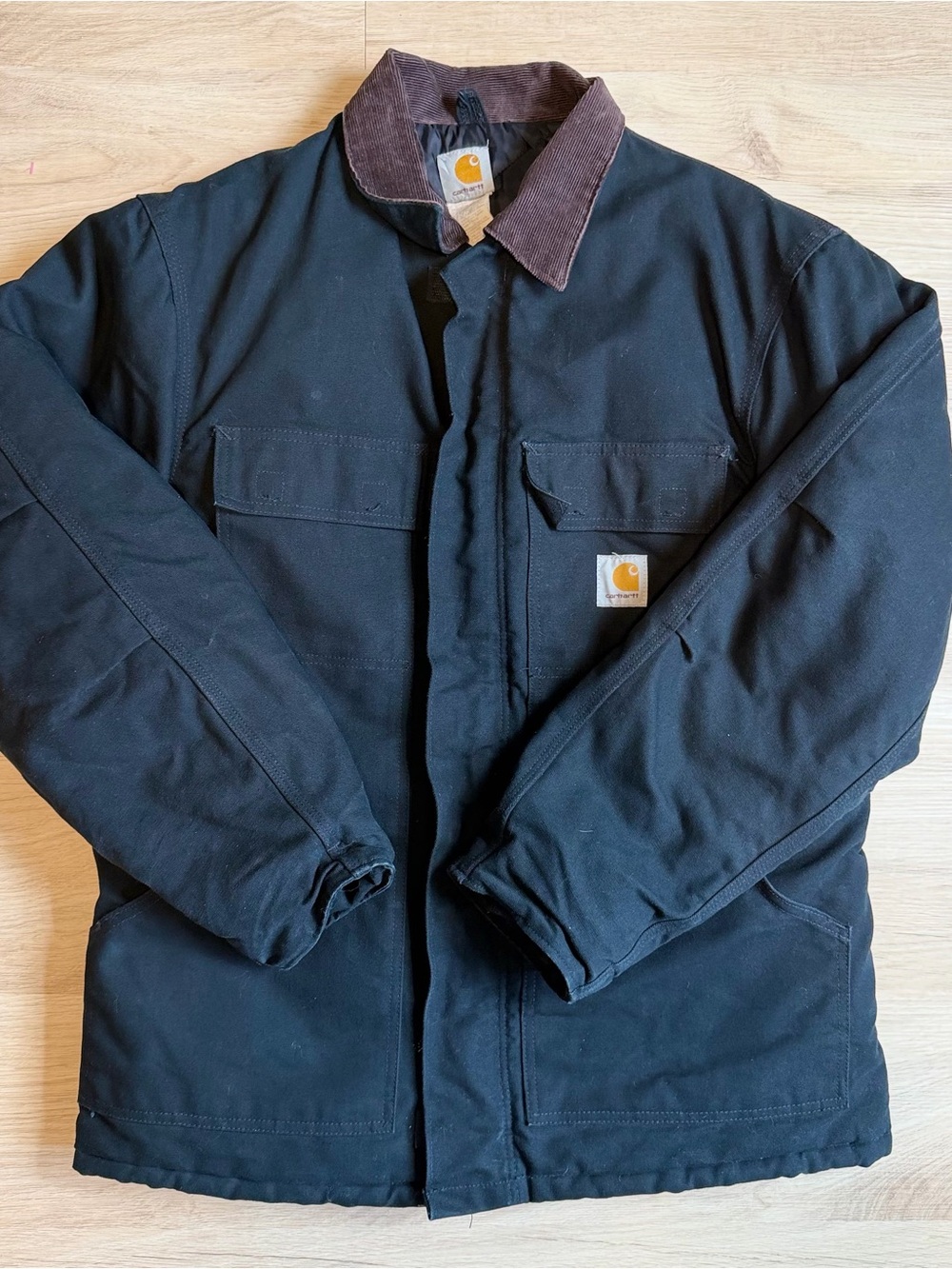 Vintage Carhartt C03 BLK Black Arctic Traditional Coat Jacket 42 Regular 2005